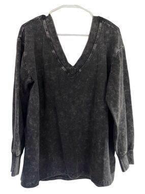 Mono B Black Sweatshirt with Orange Logo Detail